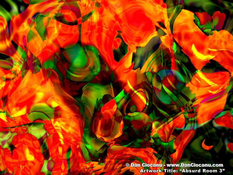 Absurd Room 3 - original abstract artwork by Dan Ciocanu