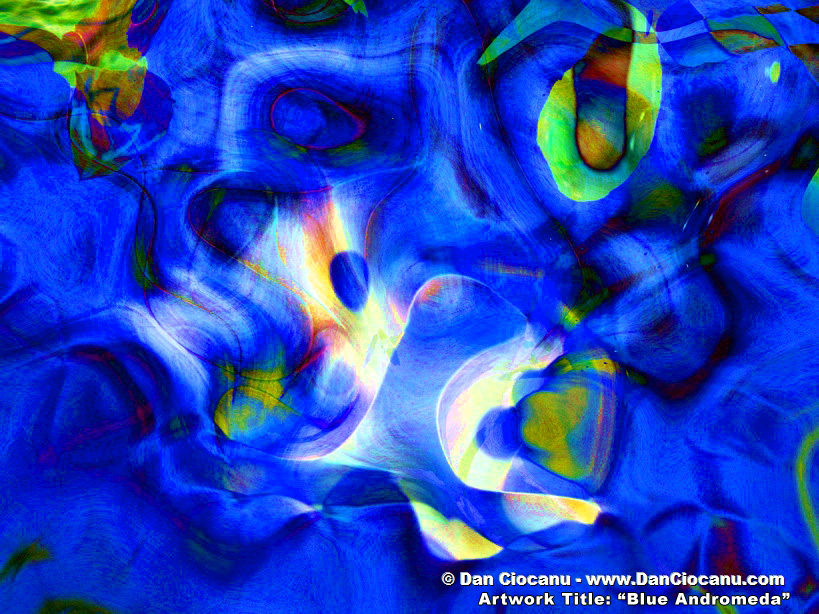 Blue Andromeda - original abstract artwork by Dan Ciocanu
